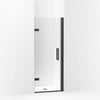 Kohler Frameless pivot shower door, 71-5/8" H x 27-5/8 - 28-3/8" W, with 3/8" thick Crystal Clear glass