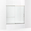 Kohler Sliding bath door, 56-3/4" H x 56-1/4 - 59-5/8" W, with 1/4" thick Frosted glass