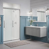 Kohler Frameless sliding shower door, 79-1/16" H x 44-5/8 - 47-5/8" W, with 5/16" thick Frosted glass