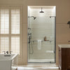 Kohler Pivot shower door, 74" H x 39-1/8 - 44" W, with 5/16" thick Crystal Clear glass