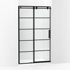 Kohler Sliding shower door, 78" H x 44-1/8 - 47-7/8" W, with 3/8" thick Crystal Clear glass with rectangular grille pattern