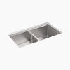 Kohler Smart Divide® 32" undermount double-bowl workstation kitchen sink