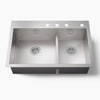 Kohler Vault Smart Divide Top- Double-bowl 33-Inch Undermount Kitchen Sink