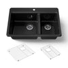 Kohler Riverby® 33" top-mount double-bowl kitchen sink