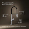 Kohler Semi-professional kitchen sink faucet with two-function sprayhead