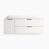 Kohler 48" wall-hung bathroom vanity cabinet with sink and quartz top