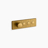 Kohler Three-outlet recessed mechanical thermostatic valve control