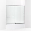 Kohler Sliding bath door, 56-3/4" H x 56-1/4 - 59-5/8" W, with 1/4" thick Frosted glass
