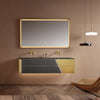 Solis Brushed Gold + Dark Gray Double Sink Bathroom Vanity by Godi