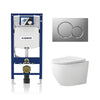 Alps Victoria Wall-Mounted Elongated Toilet Dual-Flush 1.6/1.1 gpf with Geberit Carrier & Seat