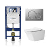 Alps Jewel Wall-Mounted Elongated Toilet Dual-Flush 1.6/1.1 gpf with seat & Geberit Carrier