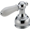 Small Traditional Handles Withporcelain Accent - Chrome