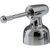 Small Bullet Lever Handle Bases (Pair), Less Accents - Chrome