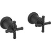 Broderick Wall Mount Tub Filler Handle Kit-cross - Matte Black