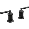 Broderick 2 Handle Roman Tub Handle Kit-lever - Matte Black
