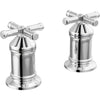 Broderick 2 Handle Roman Tub Handle Kit-cross - Lumicoat Chrome