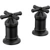 Broderick 2 Handle Roman Tub Handle Kit-cross - Matte Black