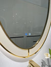 Lumina LED Oval Bathroom Mirror – 28" x 43" | Gold Black & Apricot Pear