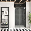 Zitta Shower door 48", in alcove, in chrome