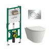Laufen Kartell Combipack Advanced Washdown Rimless Incl Flush Plate Seat And Cover With Lowering System Wall-Hung Toilet