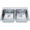 KINDRED Steel Queen Drop In Sink QDLA2233-8-3