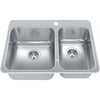 KINDRED Steel Queen Drop In Sink QCLA2027L-8-1