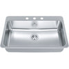 KINDRED Steel Queen Drop In Sink QSLA2031-8-3