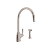 Holborn™ Kitchen Faucet With Side Spray - Satin Nickel | Model Number: U.4846LS-STN-2