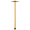 Essential Shower Series 14" Ceiling Mount Shower Arm And Square Flange - Brilliance® Luxe Gold®