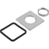Arzo Roman Tub Handle Base & Gasket, Chrome - Chrome