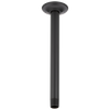 Essential Shower Series 10" Ceiling Mount Shower Arm And Round Flange - Matte Black