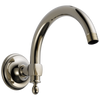 Essential Shower Series 10" Classic Wall Mount Shower Arm And Flange - Brilliance® Polished Nickel
