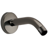 Essential Shower Series 7" Linear Round Wall Mount Shower Arm And Flange - Brilliance® Black Onyx