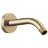 Essential Shower Series 7" Linear Round Wall Mount Shower Arm And Flange - Brilliance® Luxe Gold®