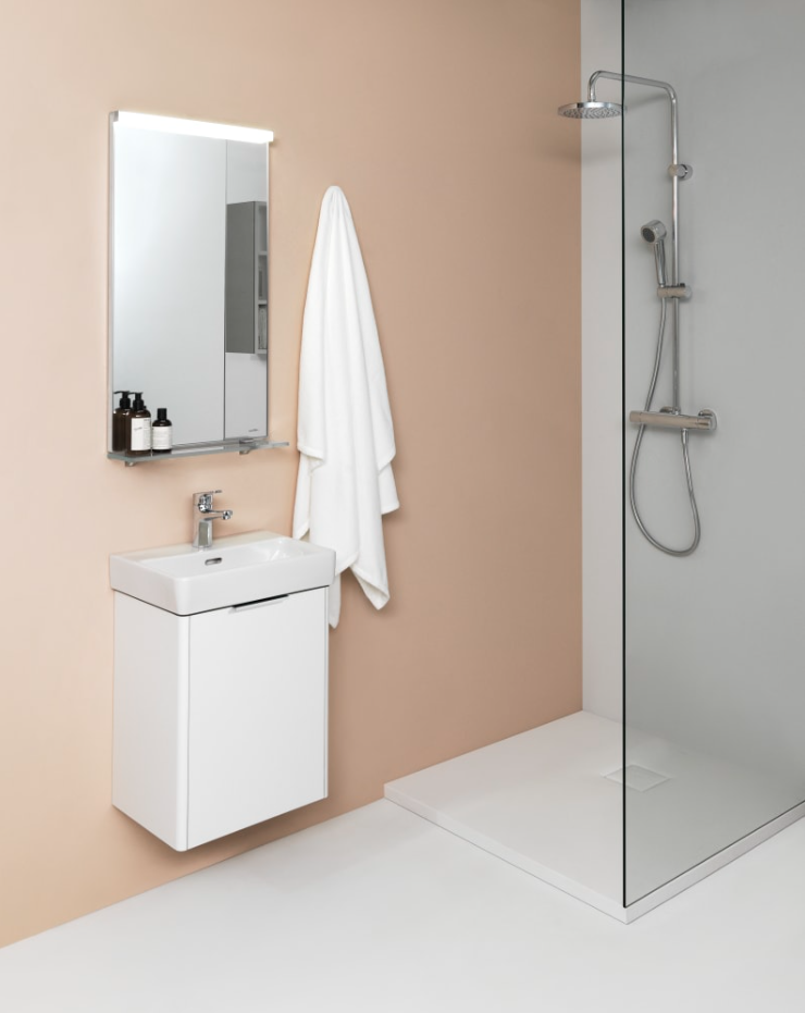 Shape the Vanity Space. — installed interior detail