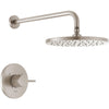 Modern Cylindrical 10" Circle Raincan S/o & Trim 1L 14S - SpotShield Brushed Nickel