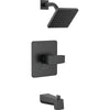 Modern Angular Tub/shower Trim - Matte Black