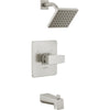 Modern Angular Tub/shower Trim - Stainless Steel