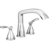 Delta Stryke Three Hole Roman Tub Trim - Lumicoat Chrome