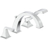 Delta 3 Hole Dryden Roman Tub With Handshower