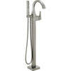 Trillian Floor Mount Tub Filler Trim - Stainless Steel