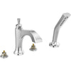 Dorval 4 Hole Roman Tub Filler Trim Less Handle - Chrome
