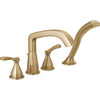 Delta Stryke Four Hole Roman Tub Trim Shower 2L - Lumicoat Champagne Bronze