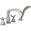 Delta Stryke Four Hole Roman Tub Trim Shower 2O - Chrome