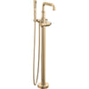 Broderick Floor Mount Tub Filler Trim- Less Handle - Lumicoat Champagne Bronze