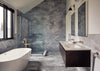 Essential Shower Series Linear Round Jointed Wall Mount Shower Arm And Flange lifestyle