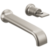 Brizo Allaria Two-Hole, Single-Handle Wall Mount Lavatory Faucet - Less Handle 1.2 GPM - Complete Kit - Brilliance® Luxe Nickel®