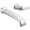 Brizo Allaria Two-Hole, Single-Handle Wall Mount Lavatory Faucet - Less Handle 1.2 GPM - Complete Kit - Polished Chrome