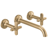 Brizo Odin Two-Handle Wall Mount Lavatory Faucet - Less Handles - Complete Kit - Brilliance® Luxe Gold®