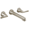 Brizo Levoir Two-Handle Wall Mount Lavatory Faucet - Less Handles 1.5 GPM - Complete Kit - Brilliance® Luxe Steel®